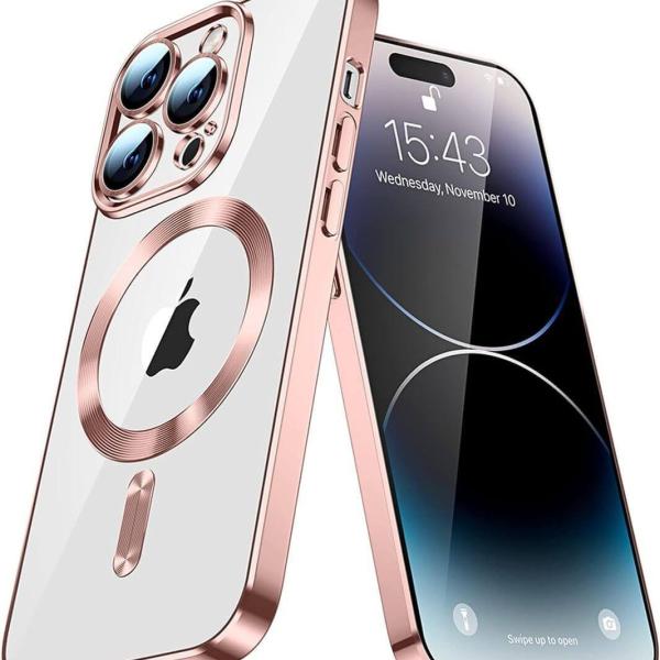 iPhone 15 Pro Max Rose Gold MagSafe Cover - Sleek, Magnetic & Protective