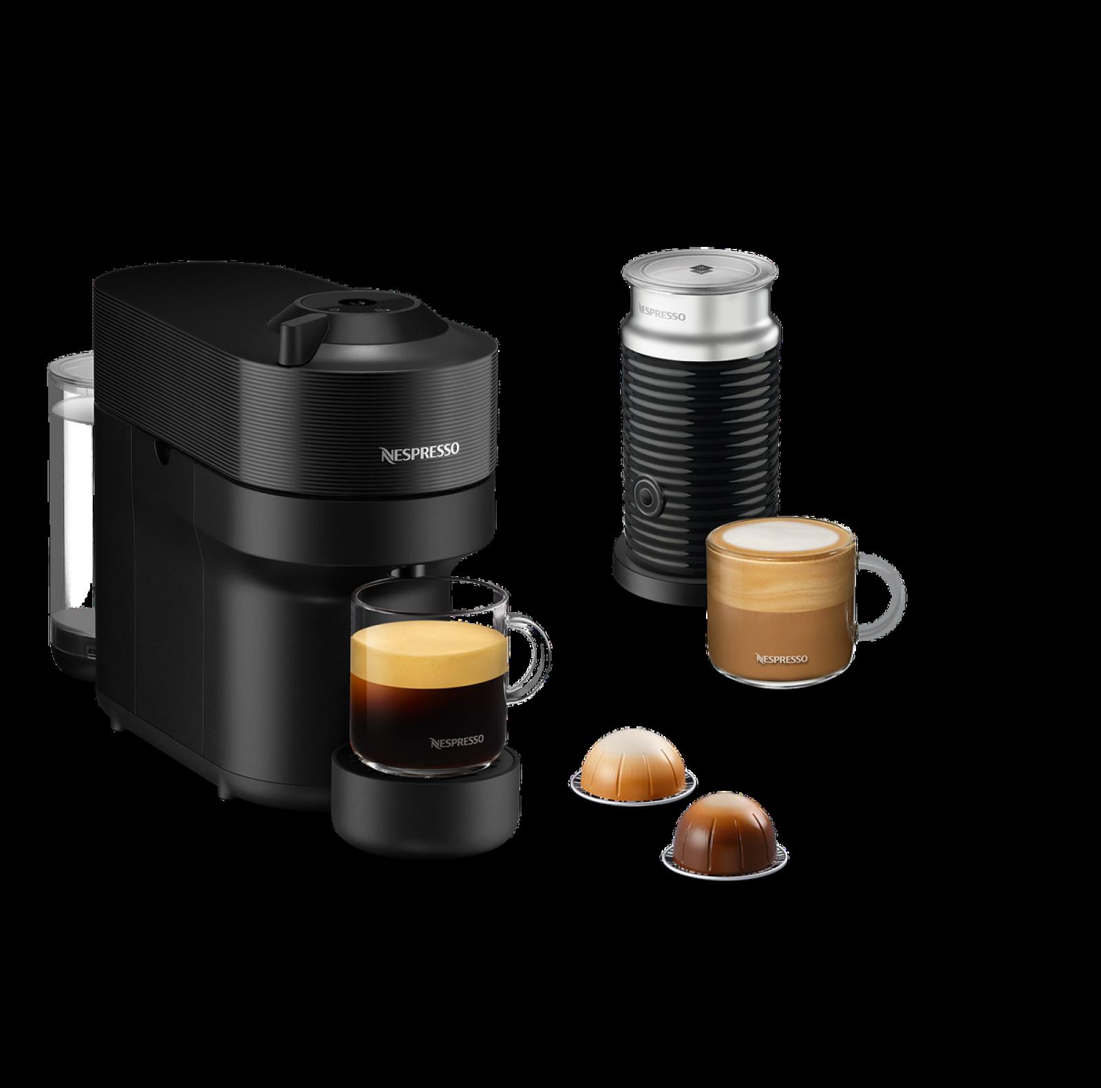 Nespresso Vertuo Pop Coffee Machine With Aeroccino Milk Frother Bundle - Liquorice Black - 90009320
