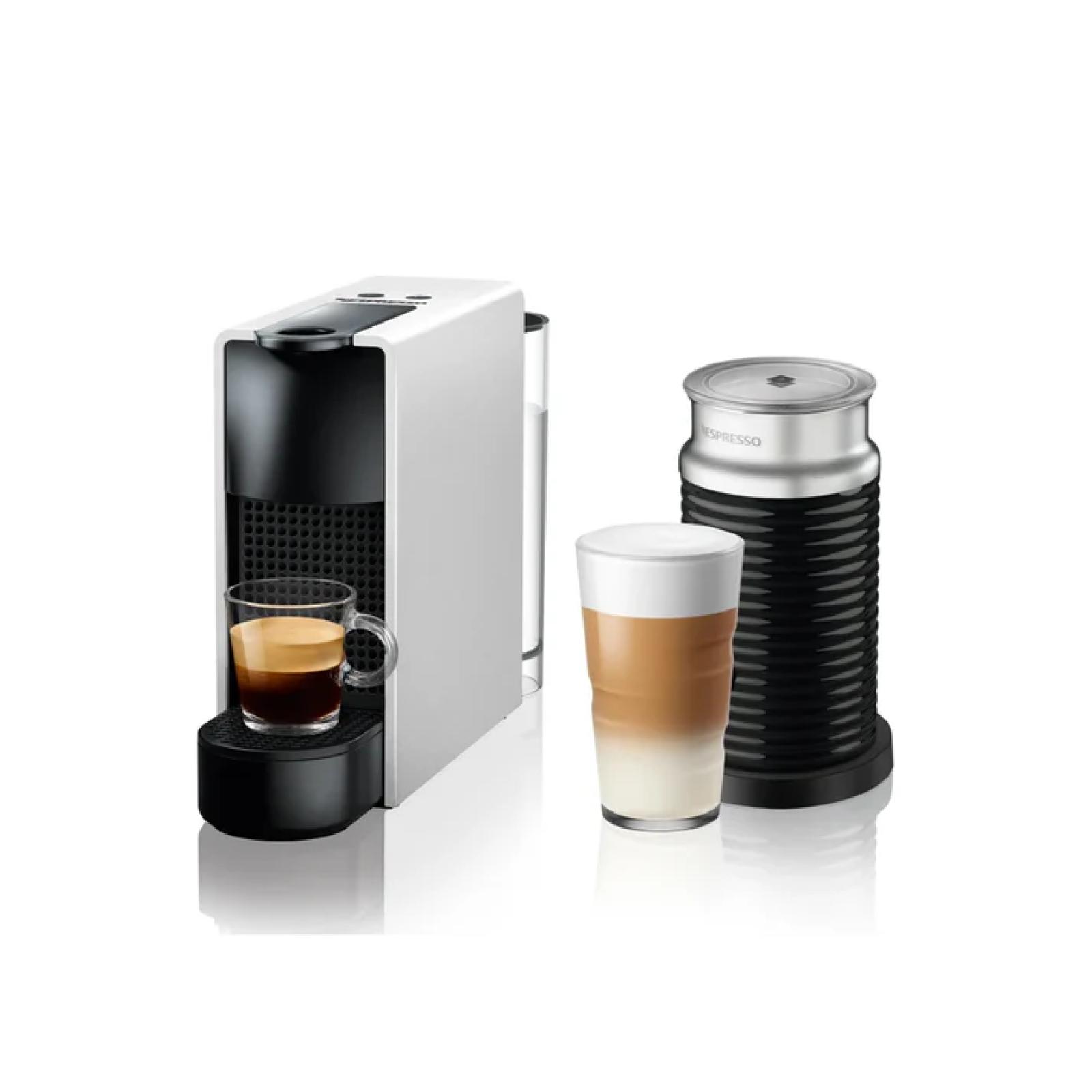 Nespresso Essenza Bundle 1450W Mini Automatic Espresso Machine with Aeroccino Milk Frother - Silver  90009435