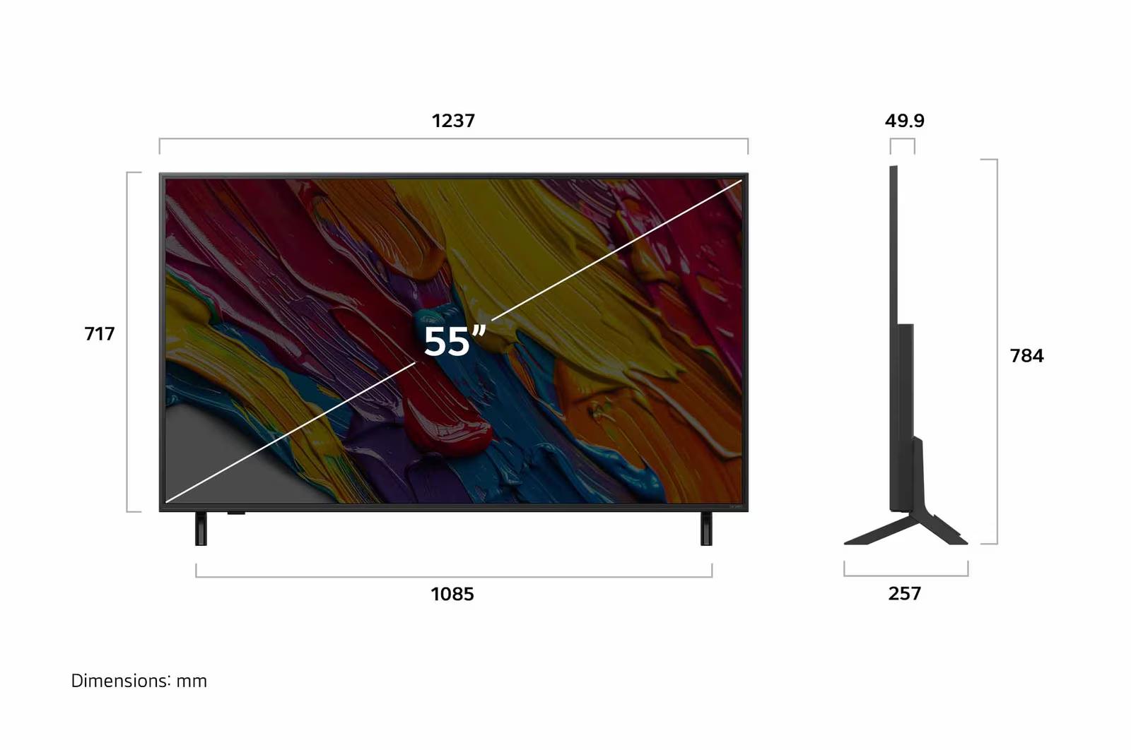 55 inch LG QNED AI QNED82 4K Smart TV AI Magic remote HDR10 webOS25 2025