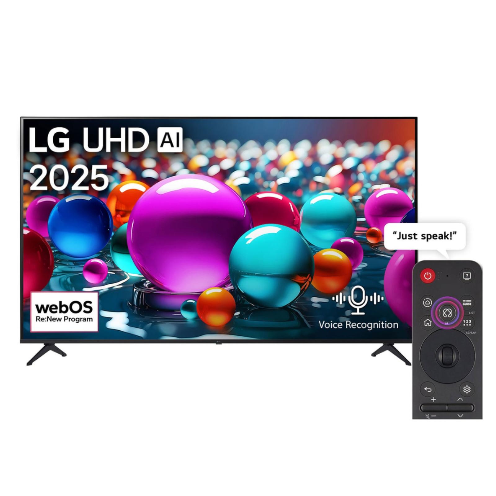 50 inch LG UHD AI UA85 4K Smart TV AI Magic Remote HDR10 webOS25 2025