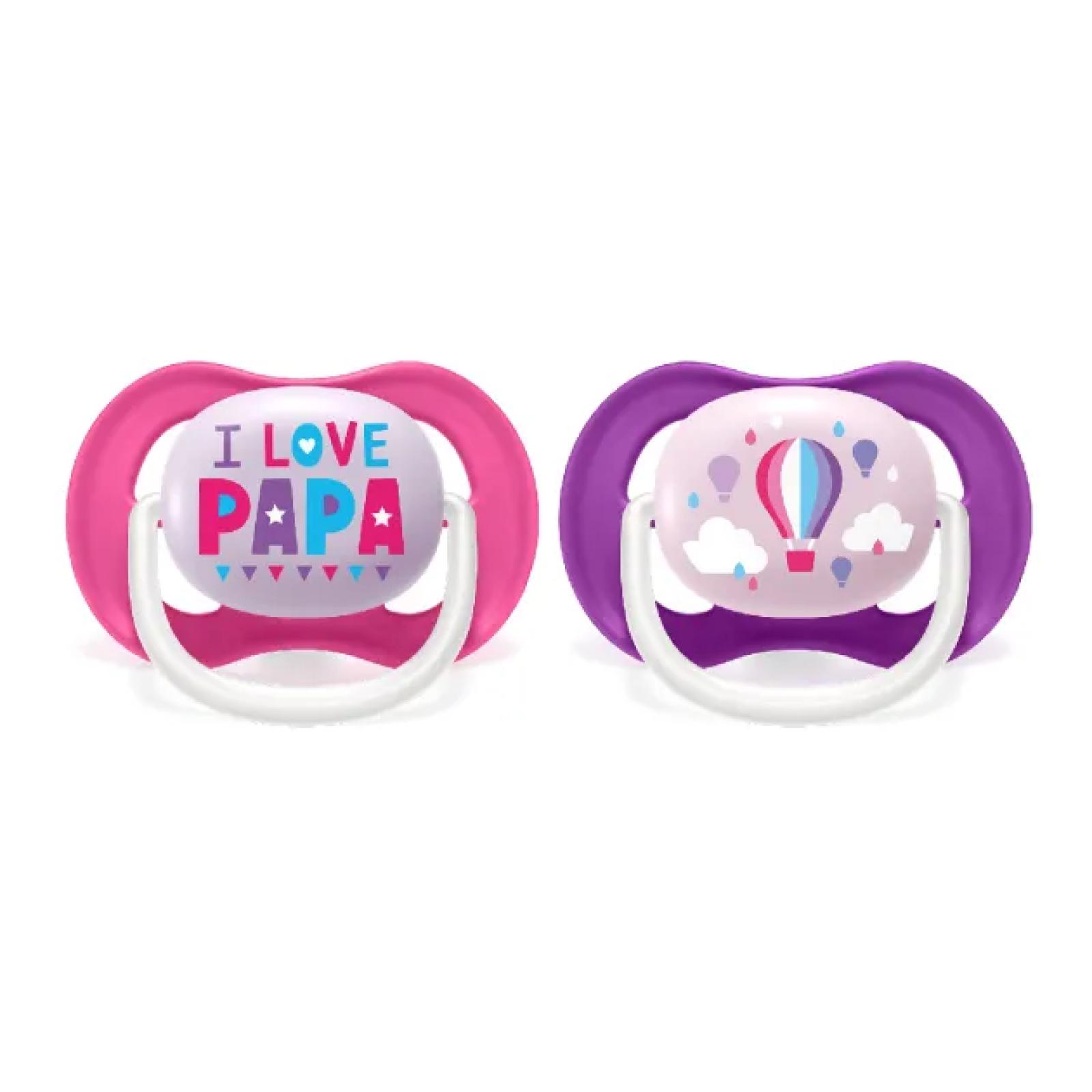 Philips Avent Ultra-Air Soother 6-18m (2 Pack) - Papa Pink SCF080/04