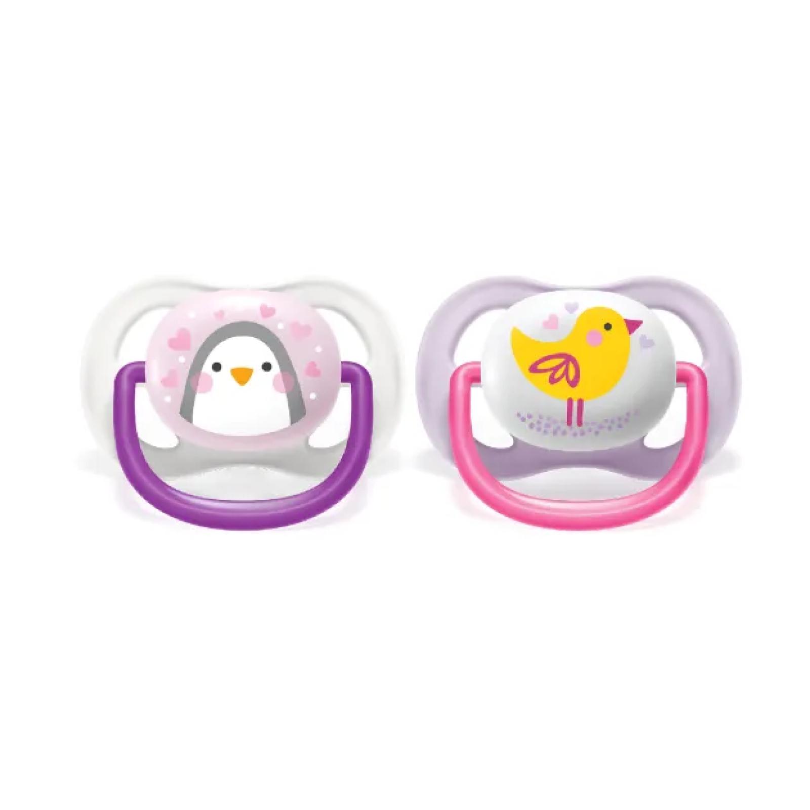 Philips Avent Ultra-Air Soother 0-6m (2 Pack) - Animal Pink SCF080/06
