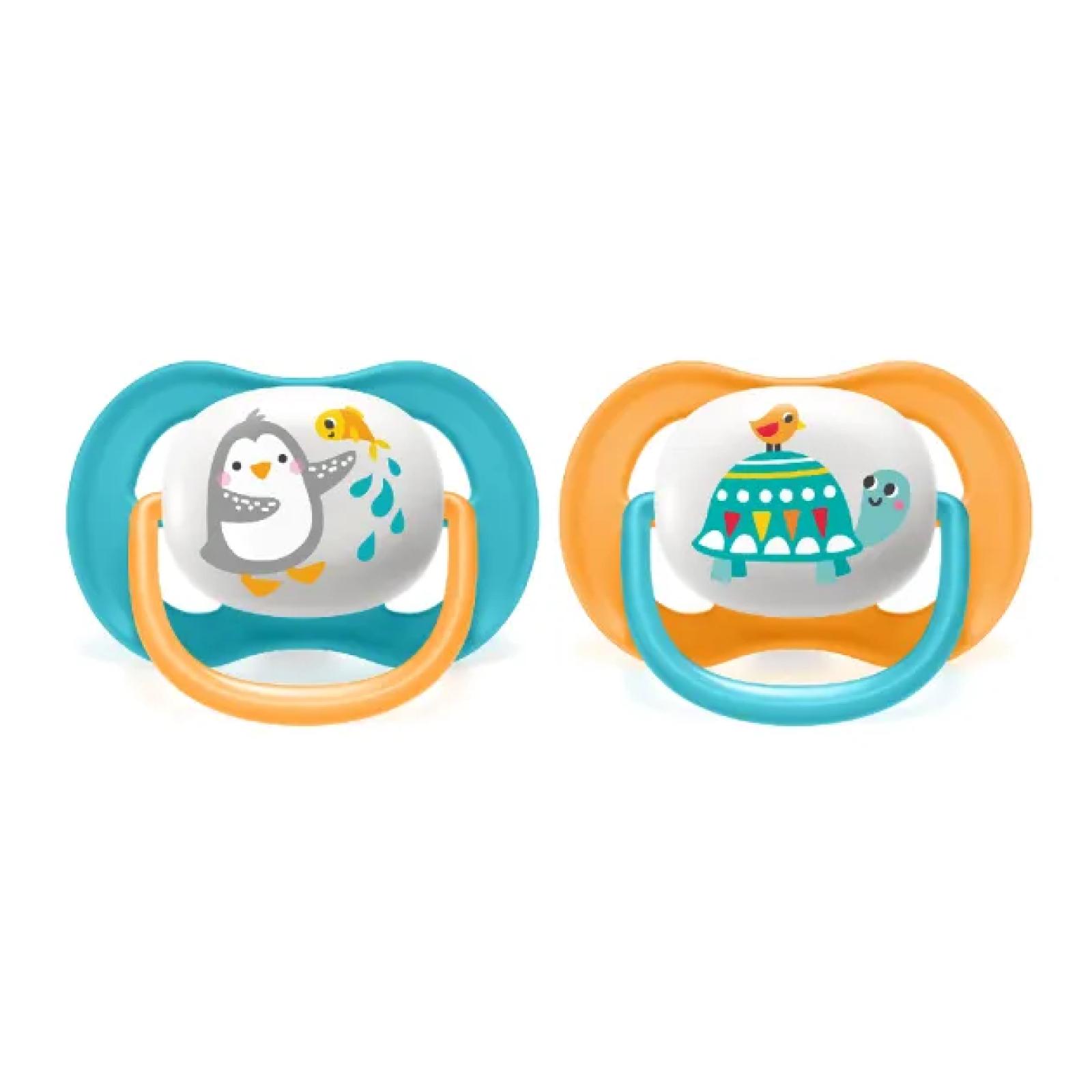 Philips Avent Ultra-Air Soother 6-18m (2 Pack) - Animal Blue SCF080/07