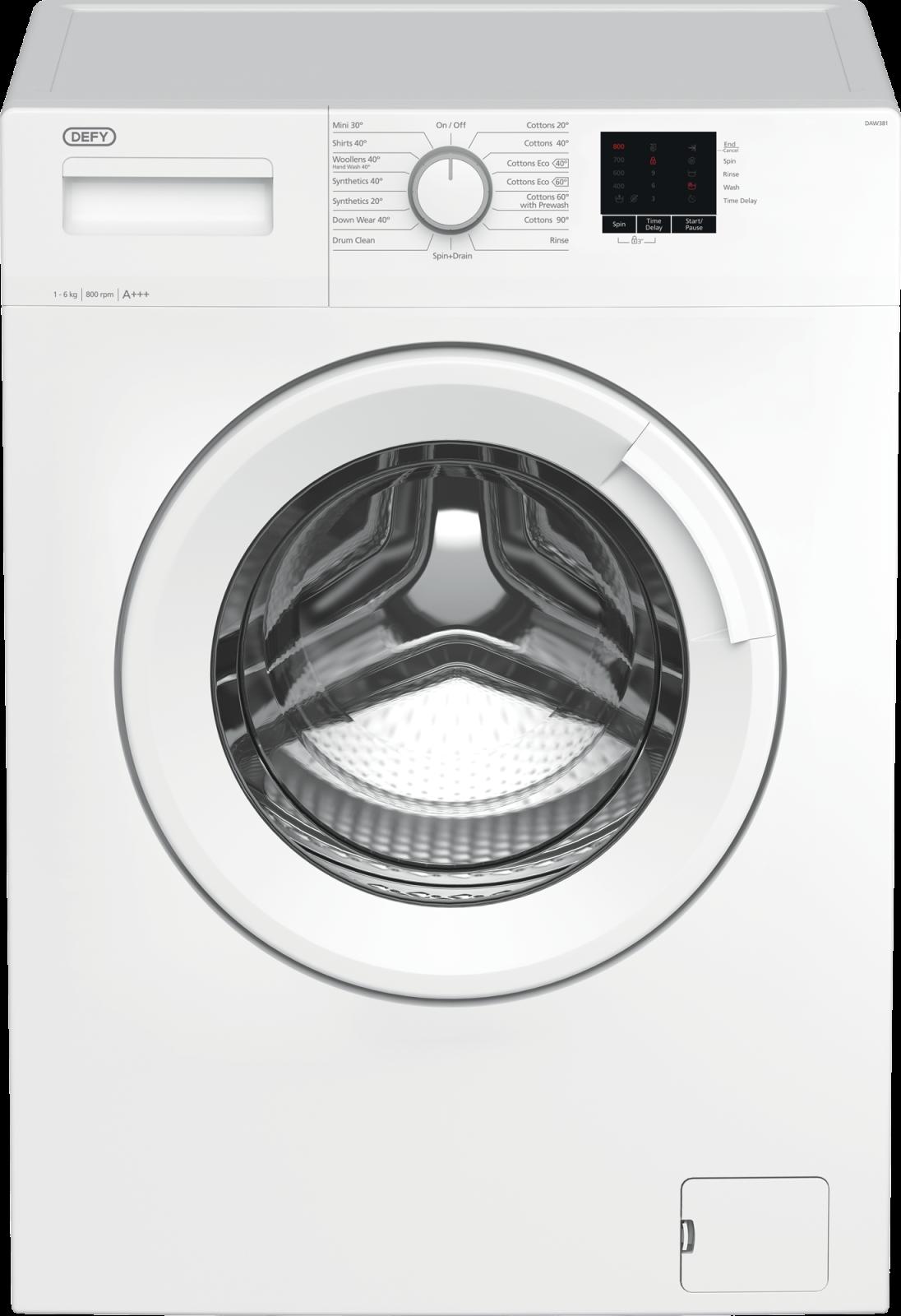 DEFY 6kg Hygiene+ Front Loader White DAW381