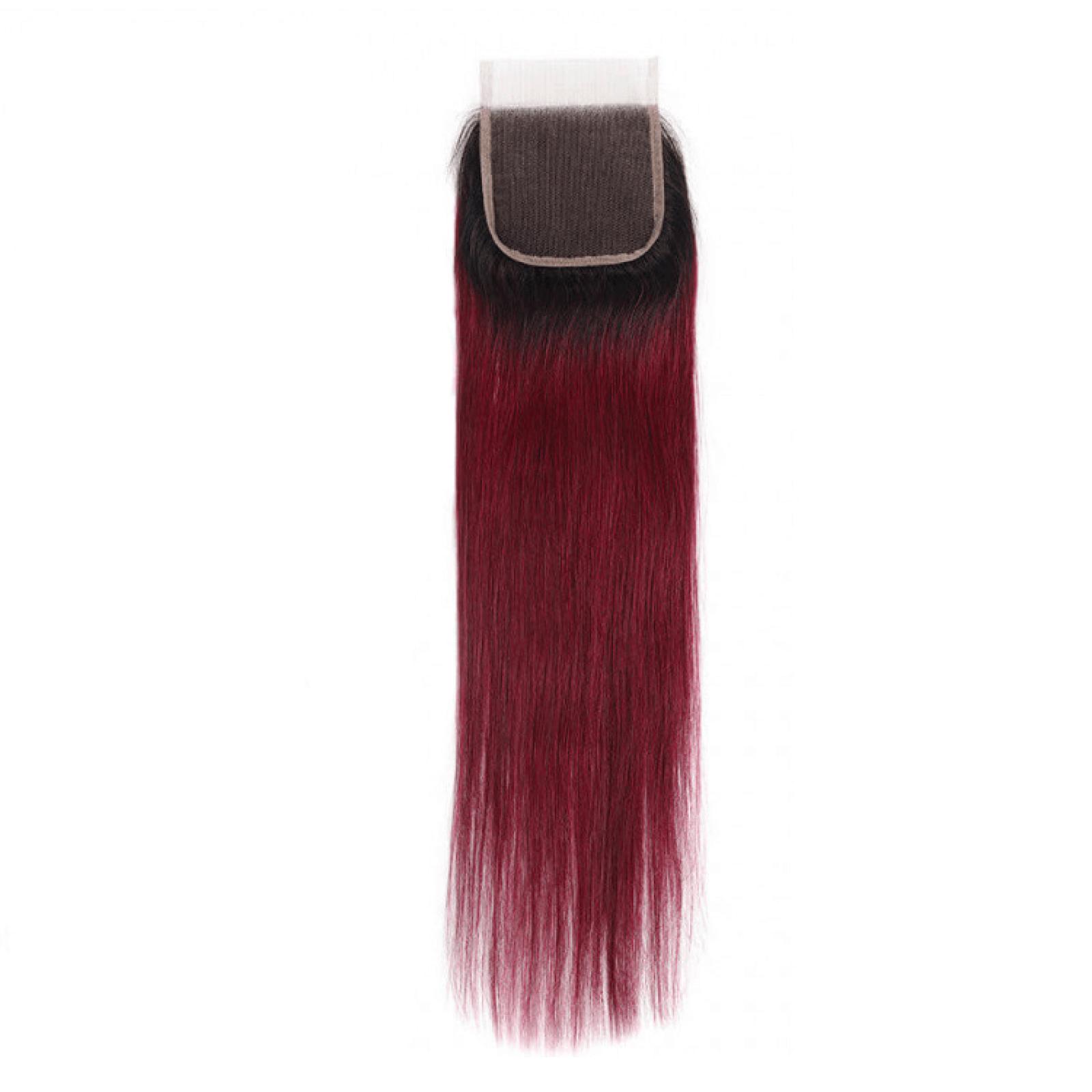 Vietnamese Burgundy Ombre Closures 2 x 6