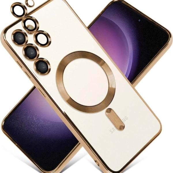 Samsung S22 Gold MagSafe Cover - Sleek, Magnetic & Protective