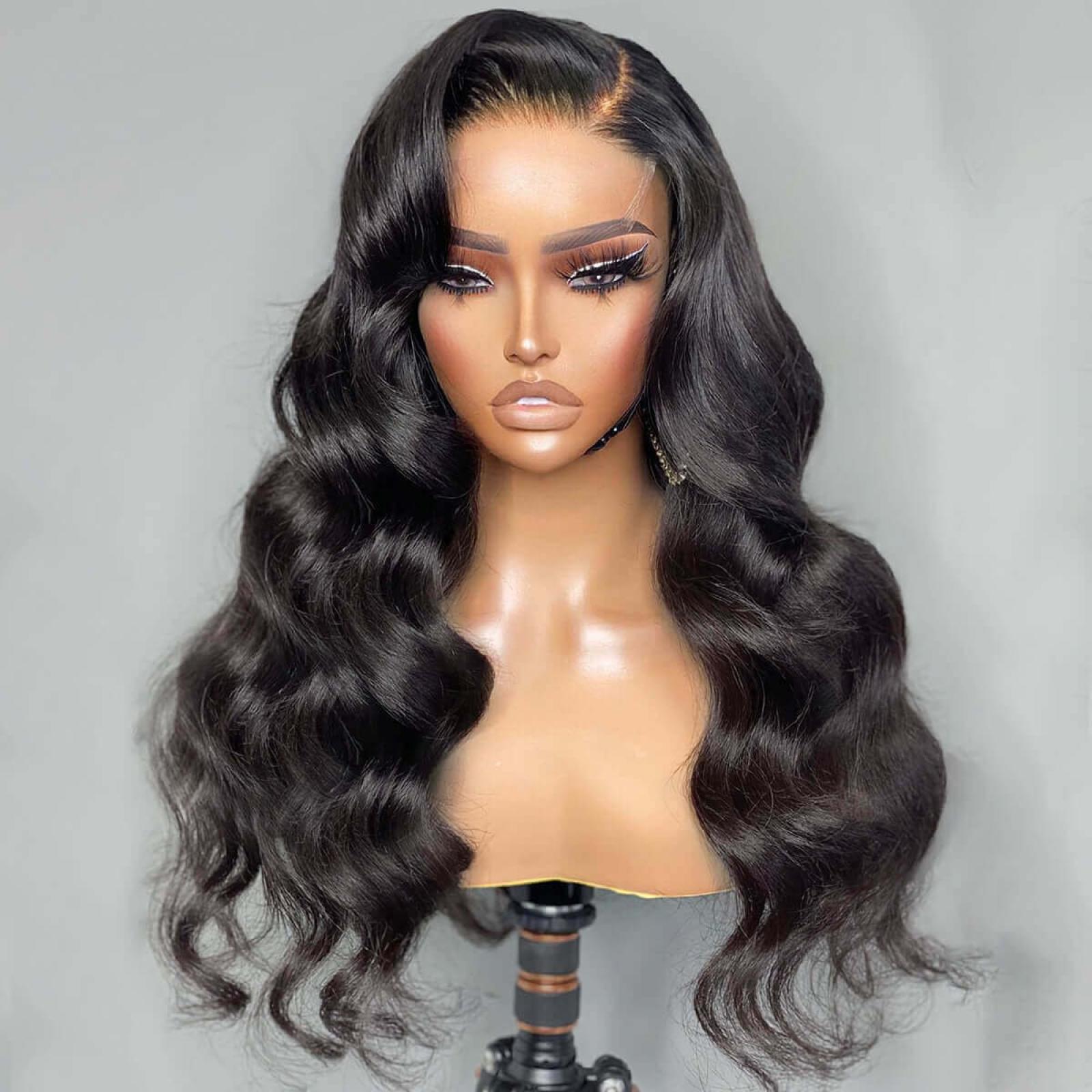 Brazilian Body Wave Wig with 13 x 4 Closure