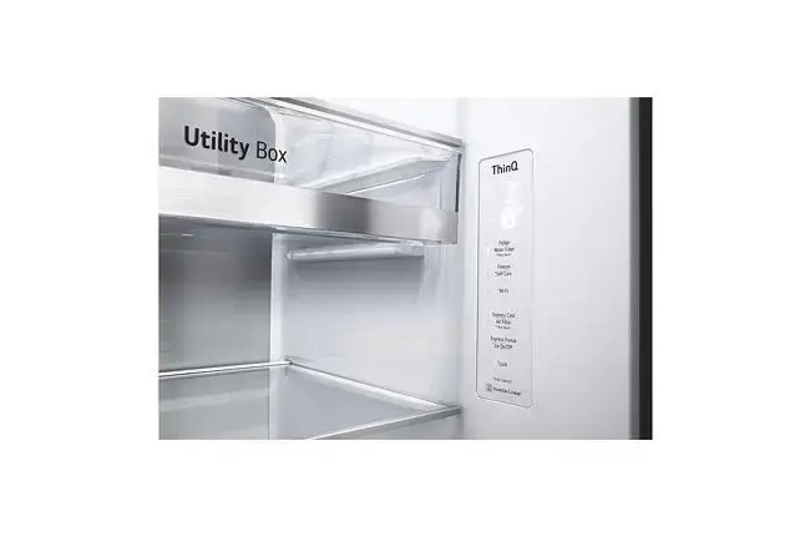 LG 611Lt Matte Black (Graphite) InstaView™ ThinQ™ Side by Side Refrigerator - GC-X257CQFS