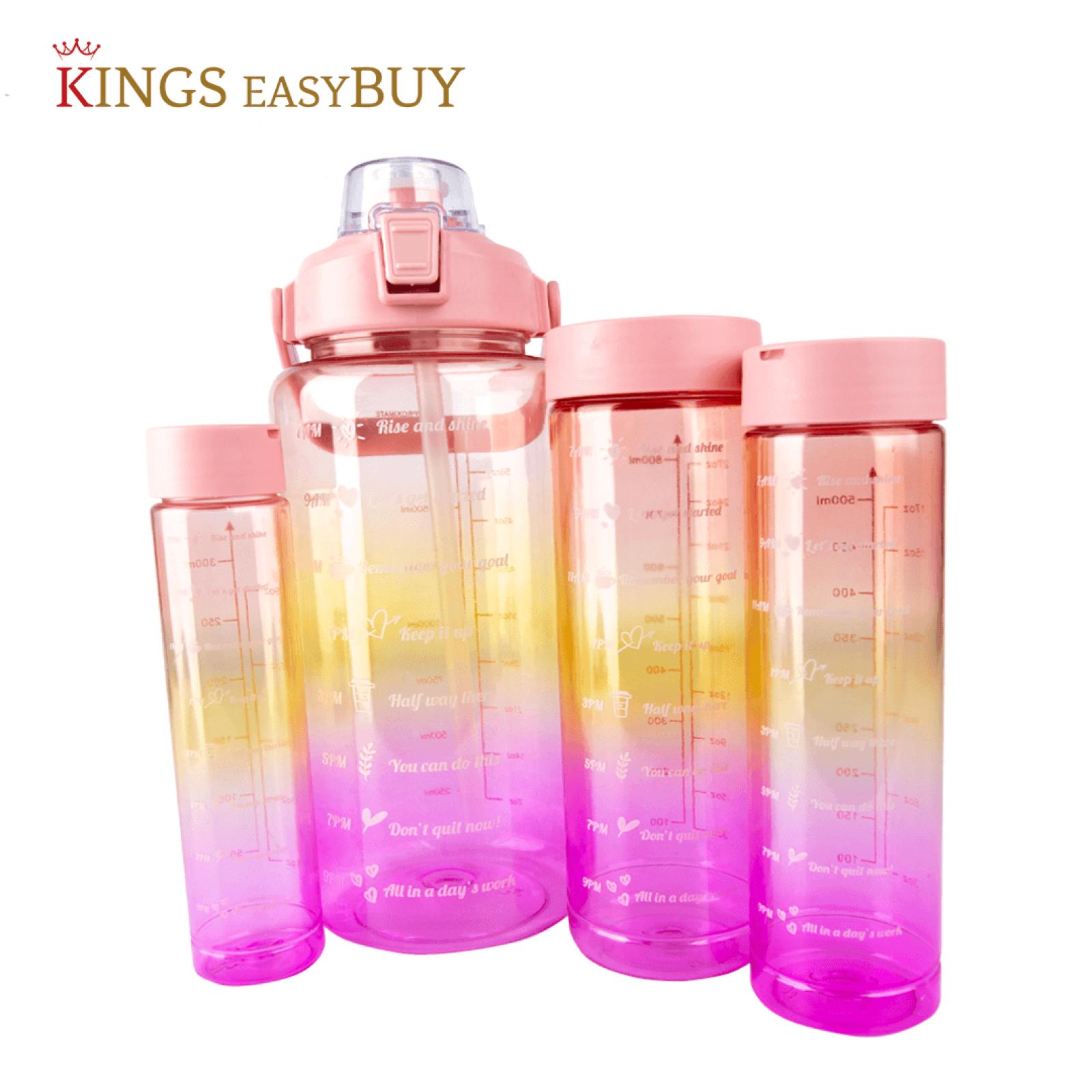 4 Pack Gradient Water Bottles