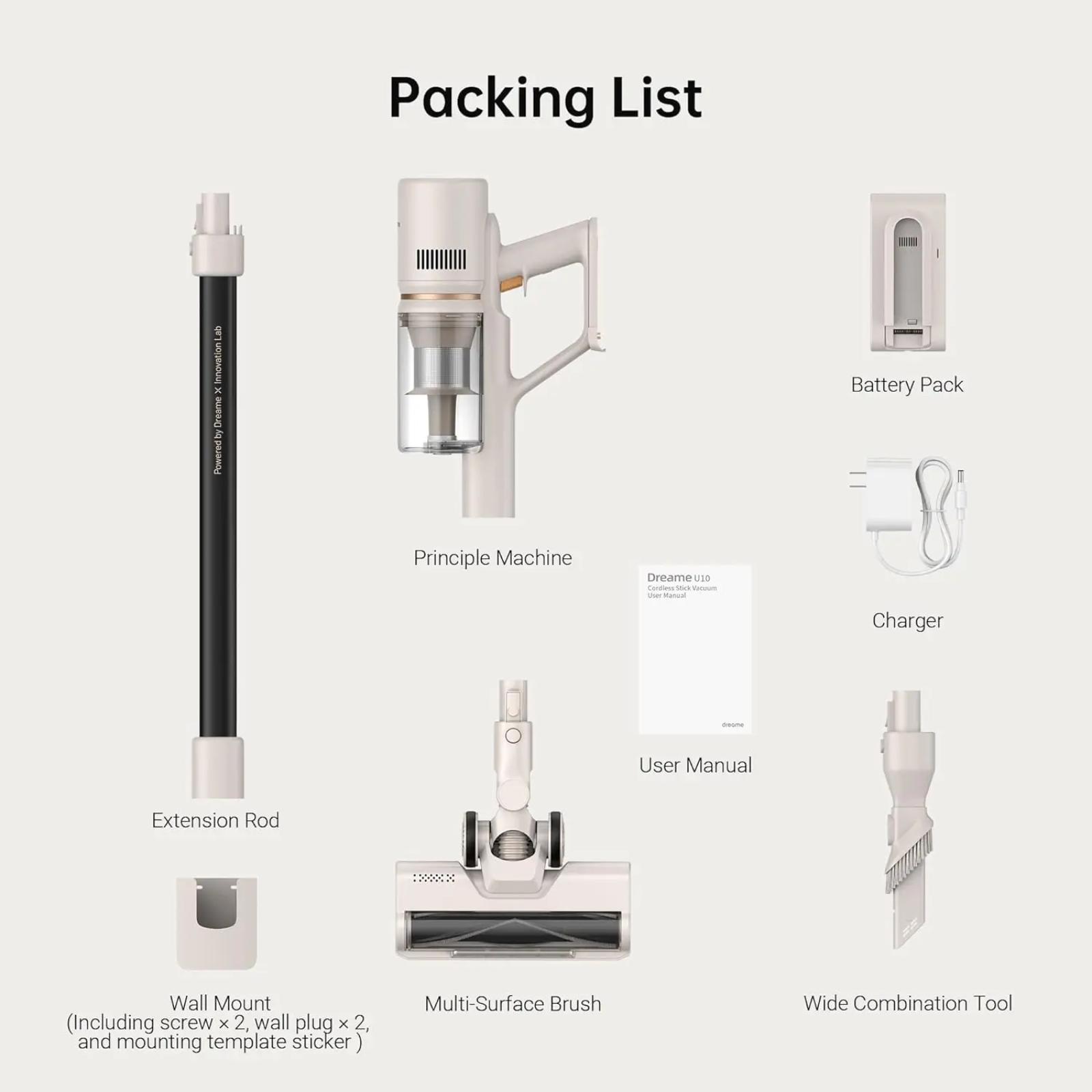 Dreame U10 Stick Vacuum Cleaner White VPV20A
