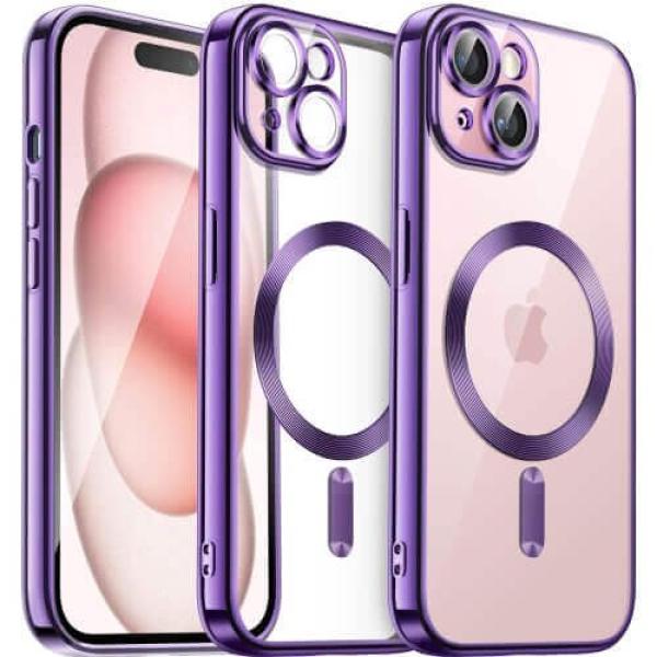 iPhone 15 Purple MagSafe Cover - Sleek, Magnetic & Protective