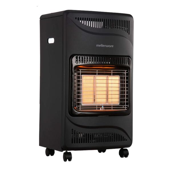 Mellerware Heater Gas Steel Black 3 Heat Settings 4.2Kw