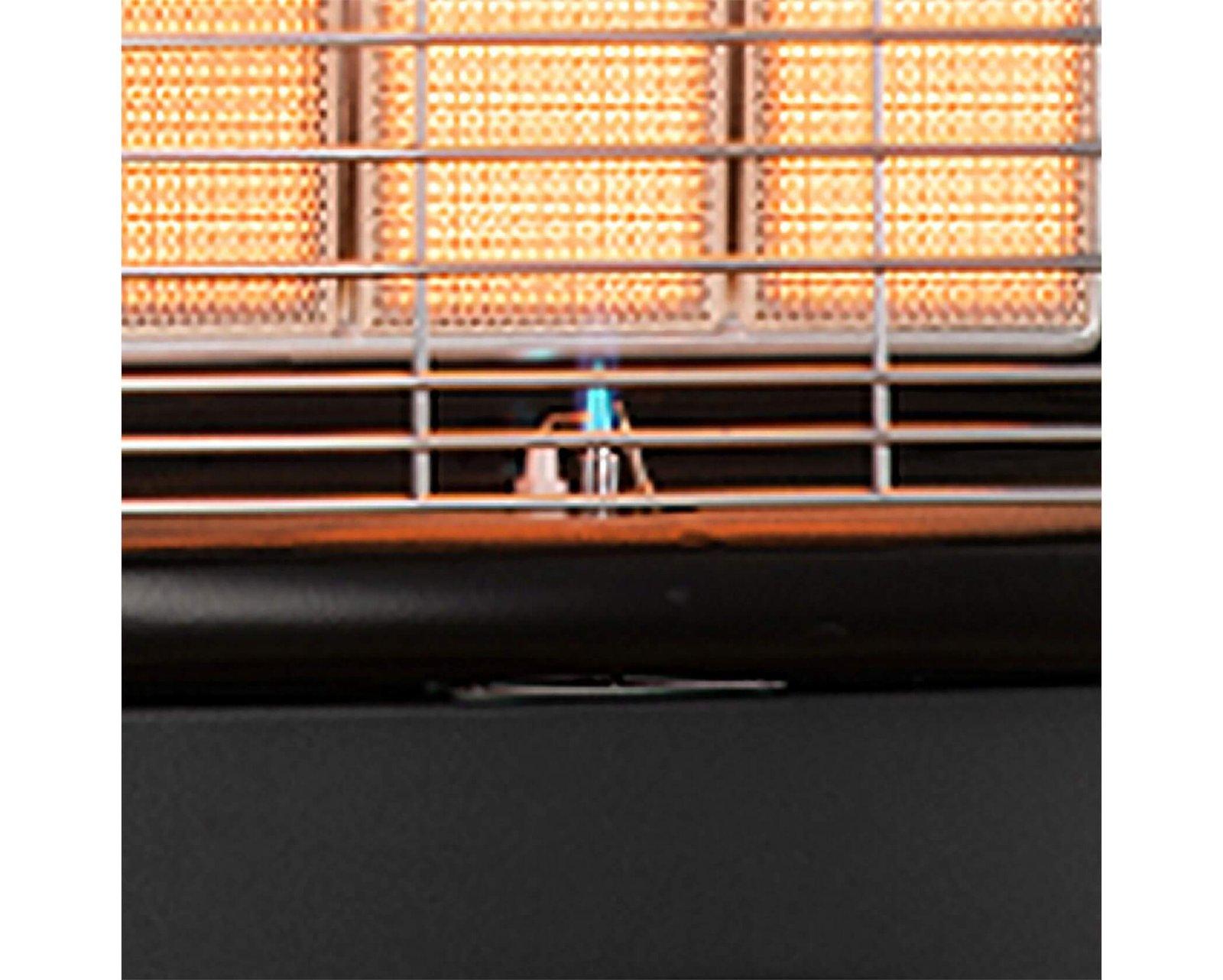 Mellerware Heater Gas Steel Black 3 Heat Settings 4.2Kw