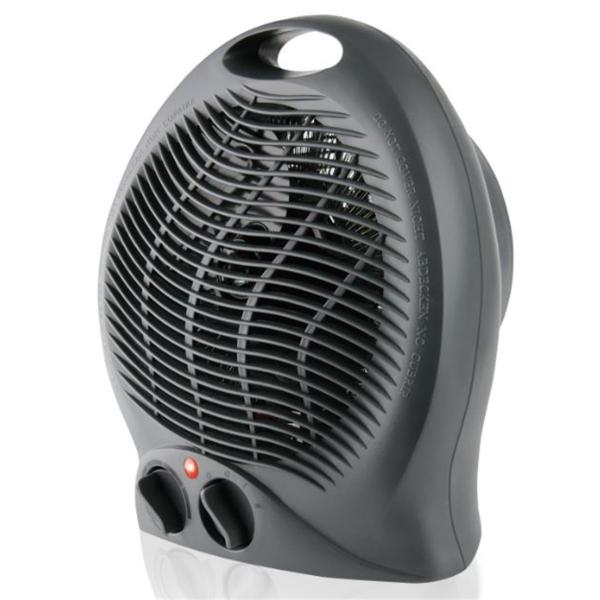 Mellerware Heater Floor Fan Plastic Graphite 2Heat Settings 2000W "Swiss"