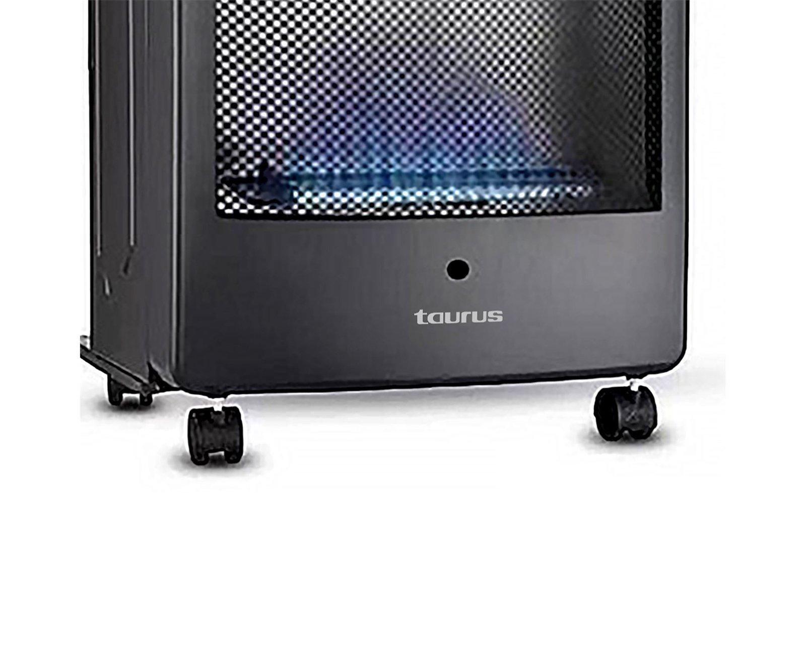 Taurus Heater Blue Flame Gas Steel Black 2Heat Settings 3.8Kw
