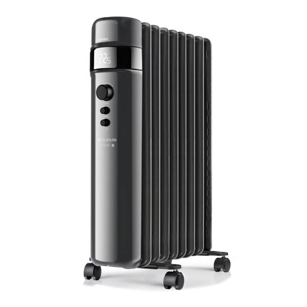 Taurus Heater 9 Fin Oil Filled Steel Black Wifi Enabled 3Heat Settings