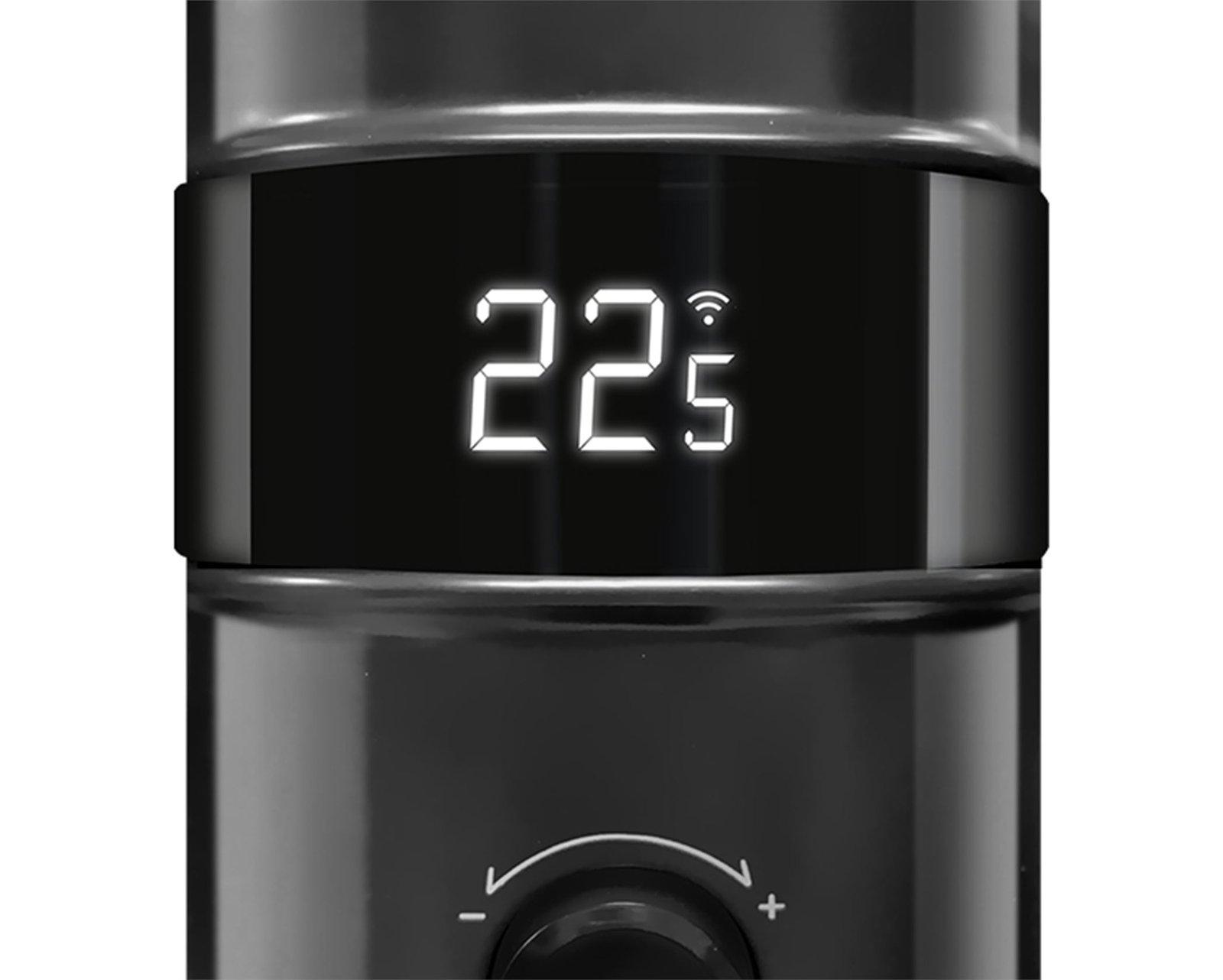 Taurus Heater 9 Fin Oil Filled Steel Black Wifi Enabled 3Heat Settings