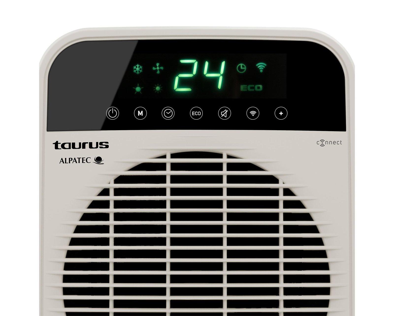 Taurus Heater Floor Fan Cream Wi-Fi Enabled 2Heat Settings 2000W