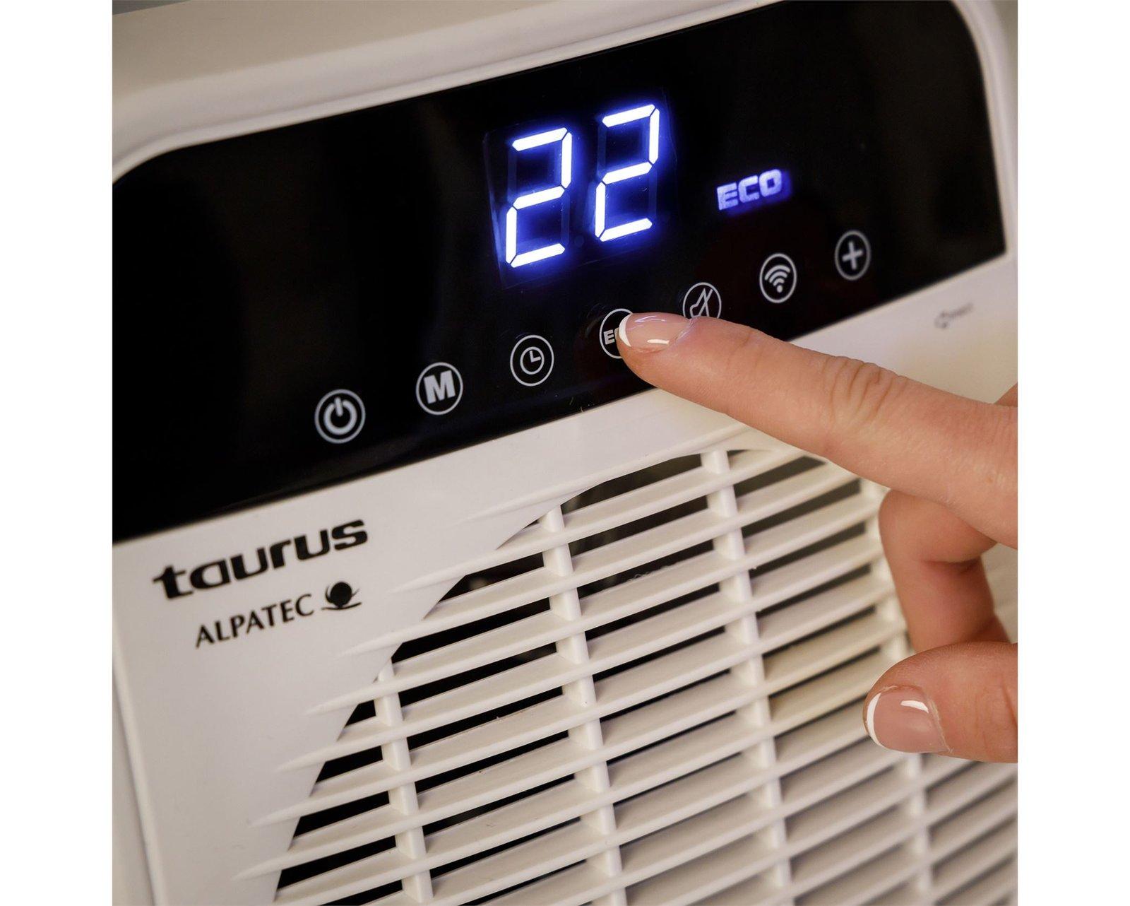 Taurus Heater Floor Fan Cream Wi-Fi Enabled 2Heat Settings 2000W