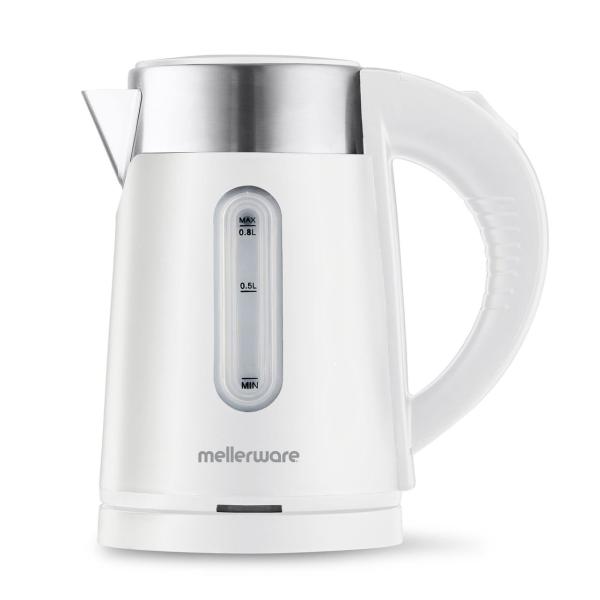 Mellerware Kettle Double Wall Cordless Stainless Steel White 0.8L 800W