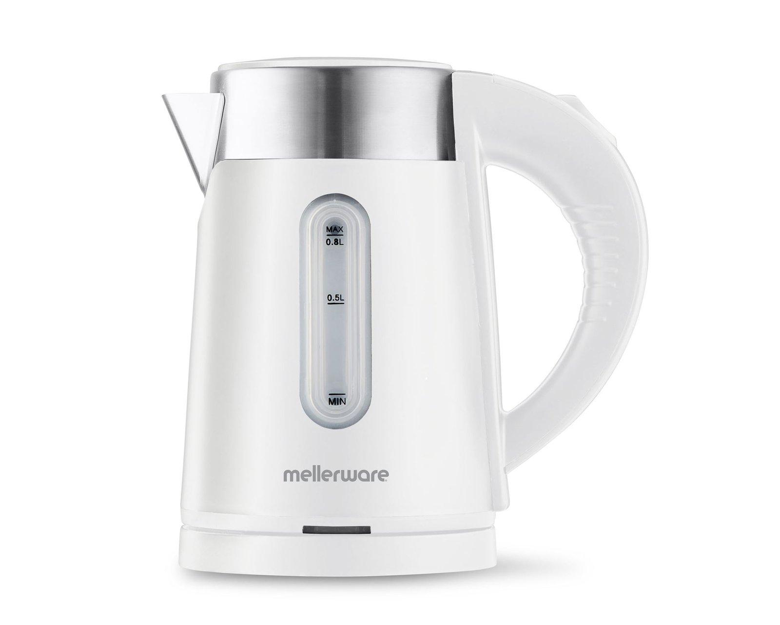 Mellerware Kettle Double Wall Cordless Stainless Steel White 0.8L 800W