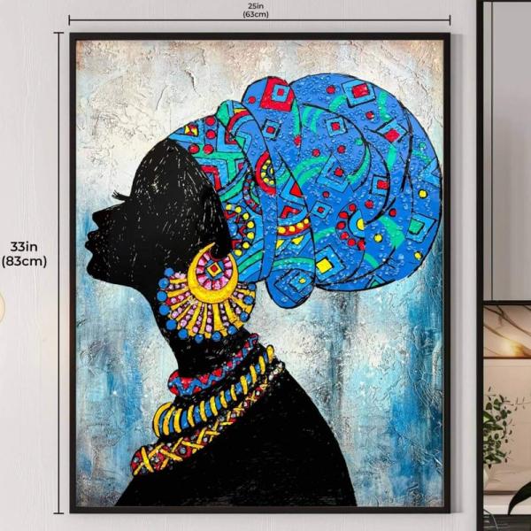 1pc African Queen Framed Art Canvas
