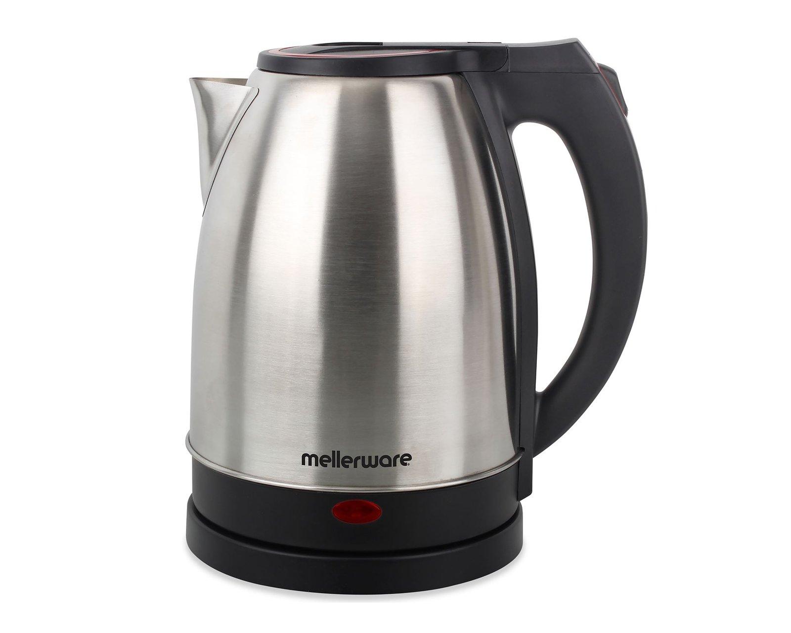Mellerware Kettle 360 Degree Cordless Stainless Steel Brushed 1.8L 1500W