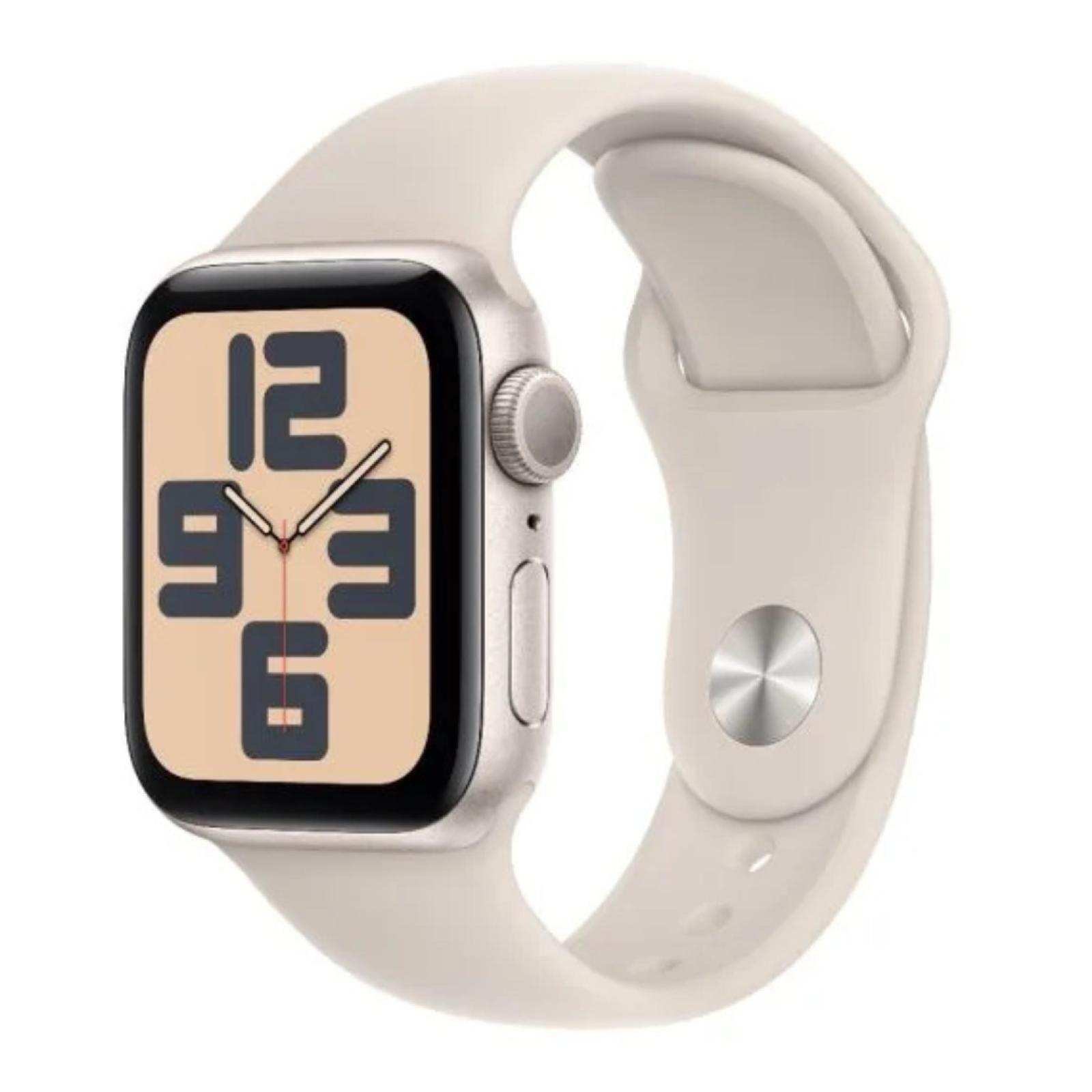 Apple Watch SE GPS 44mm Starlight Aluminium Case with Starlight Sport Band