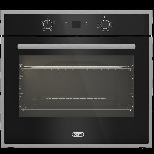 Defy BDO772 Gemini Eye-Level Static Oven - Black Glass