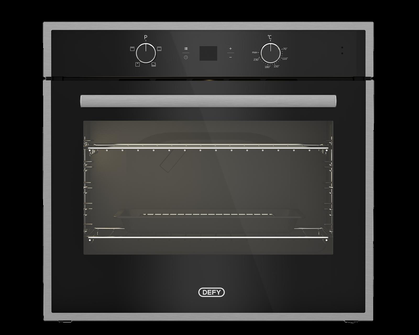 Defy BDO772 Gemini Eye-Level Static Oven - Black Glass