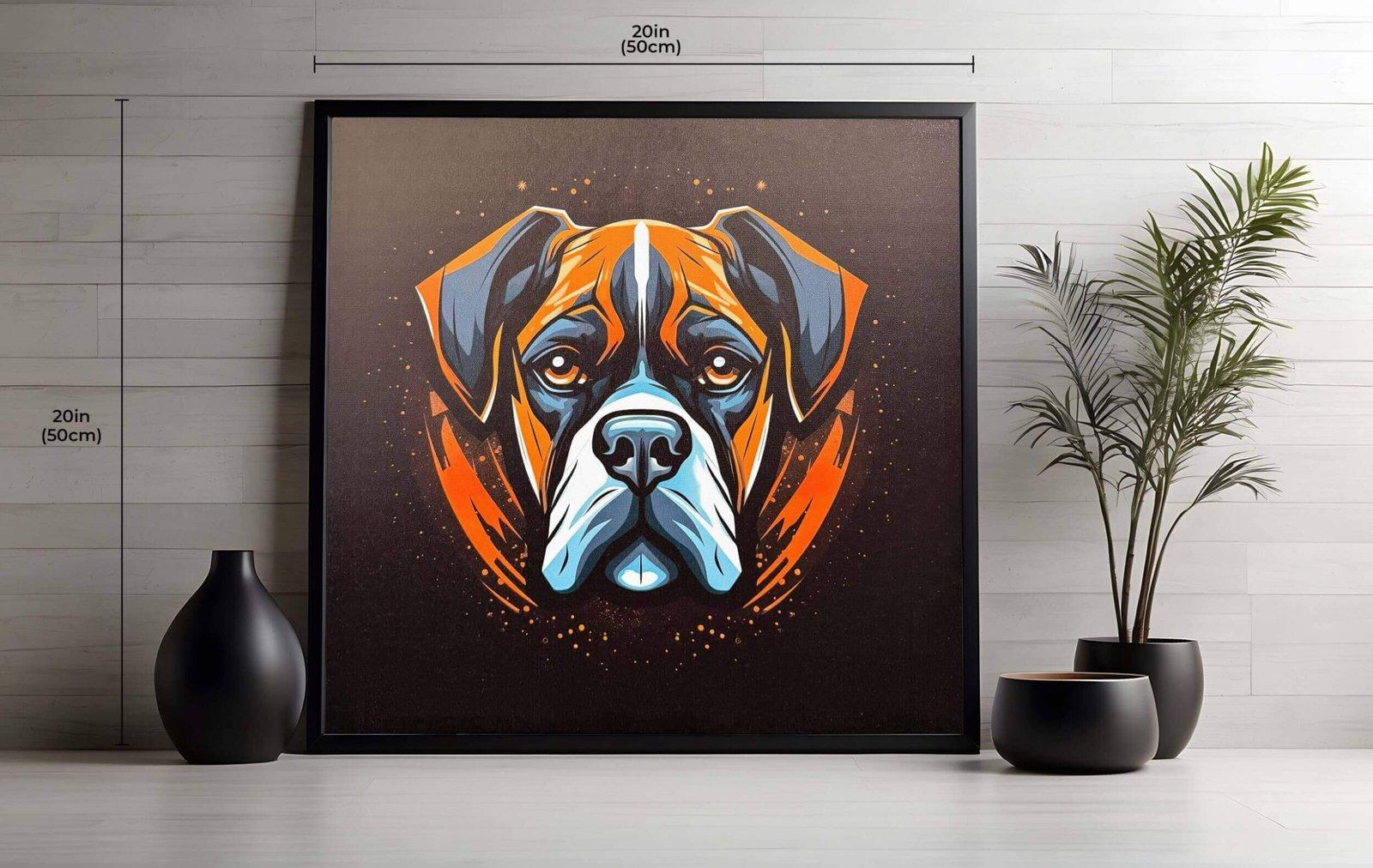 Intense Gaze Dog Artwork for Bedroom or Living Room