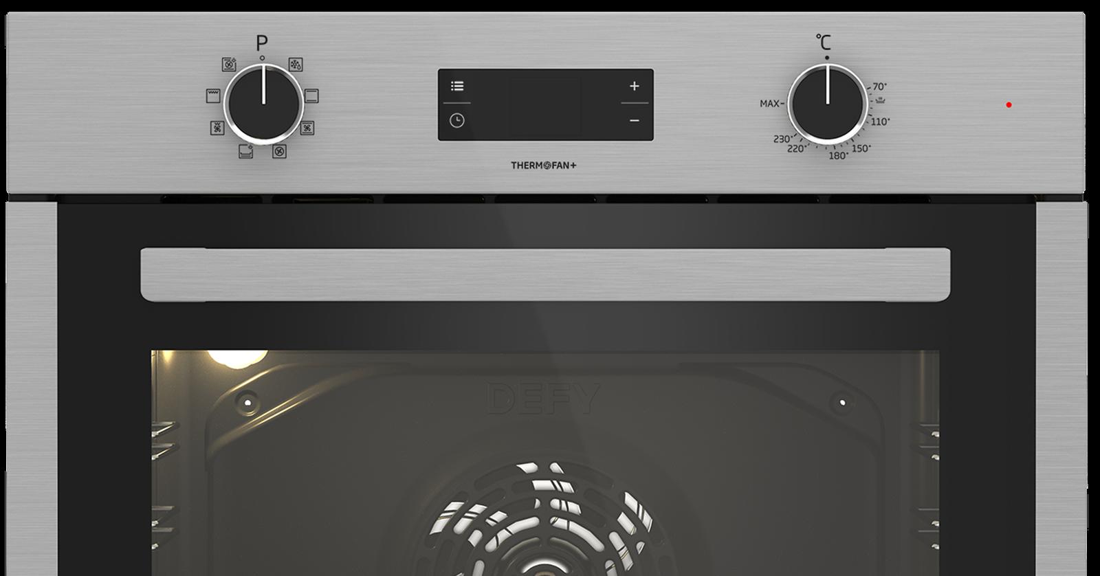 Defy 60cm Slimline Thermofan+ Eye-Level Oven DBO496 - Stainless Steel