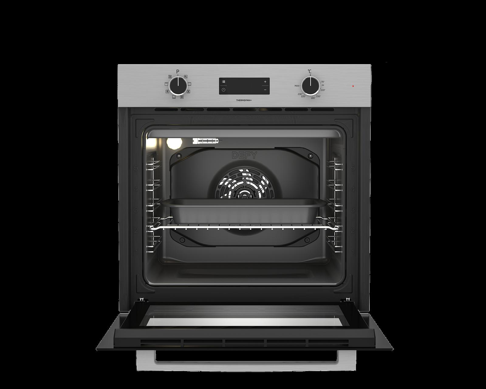 Defy 60cm Slimline Thermofan+ Eye-Level Oven DBO496 - Stainless Steel