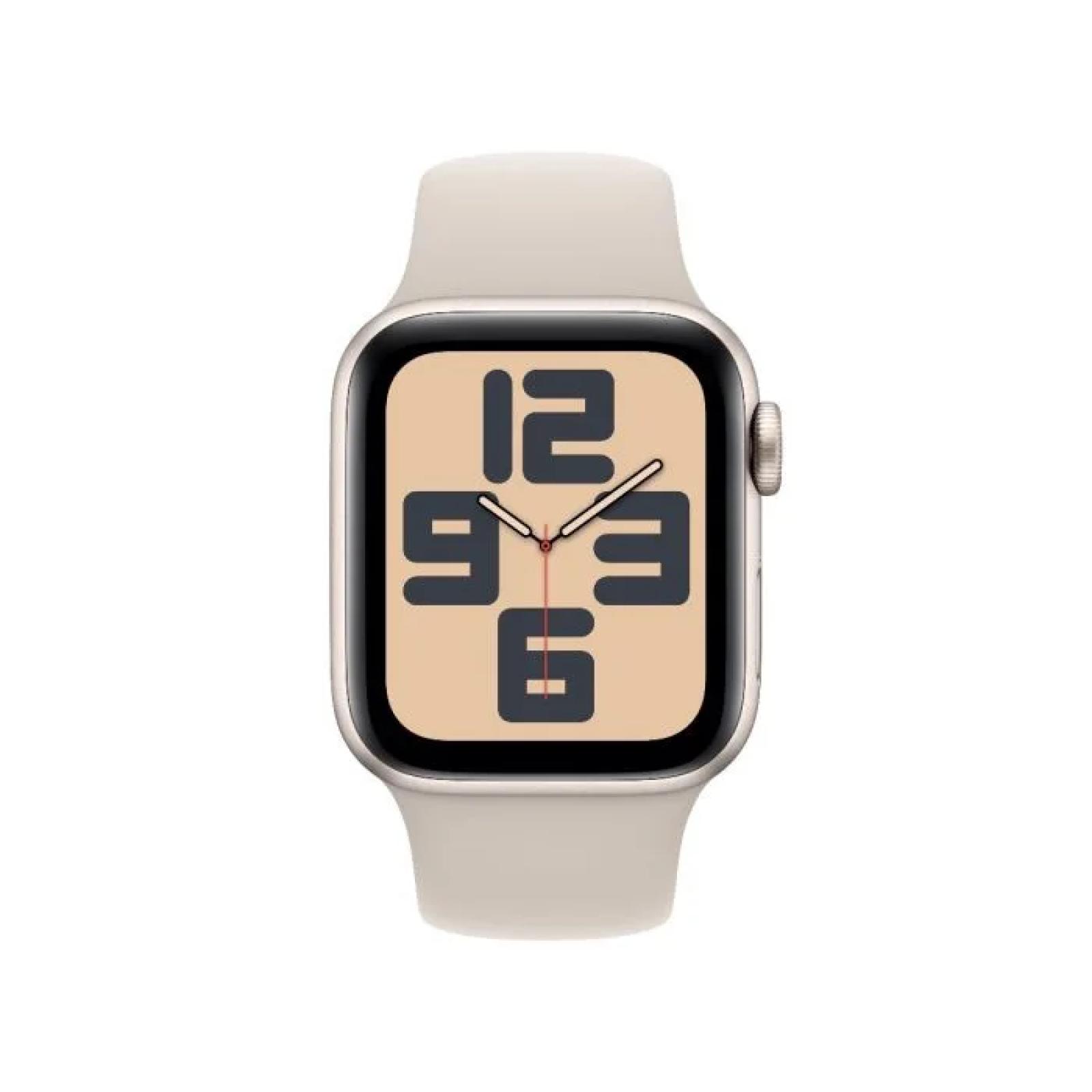 Apple Watch SE GPS + Cellular 44mm Starlight Aluminium Case with Starlight Sport Band