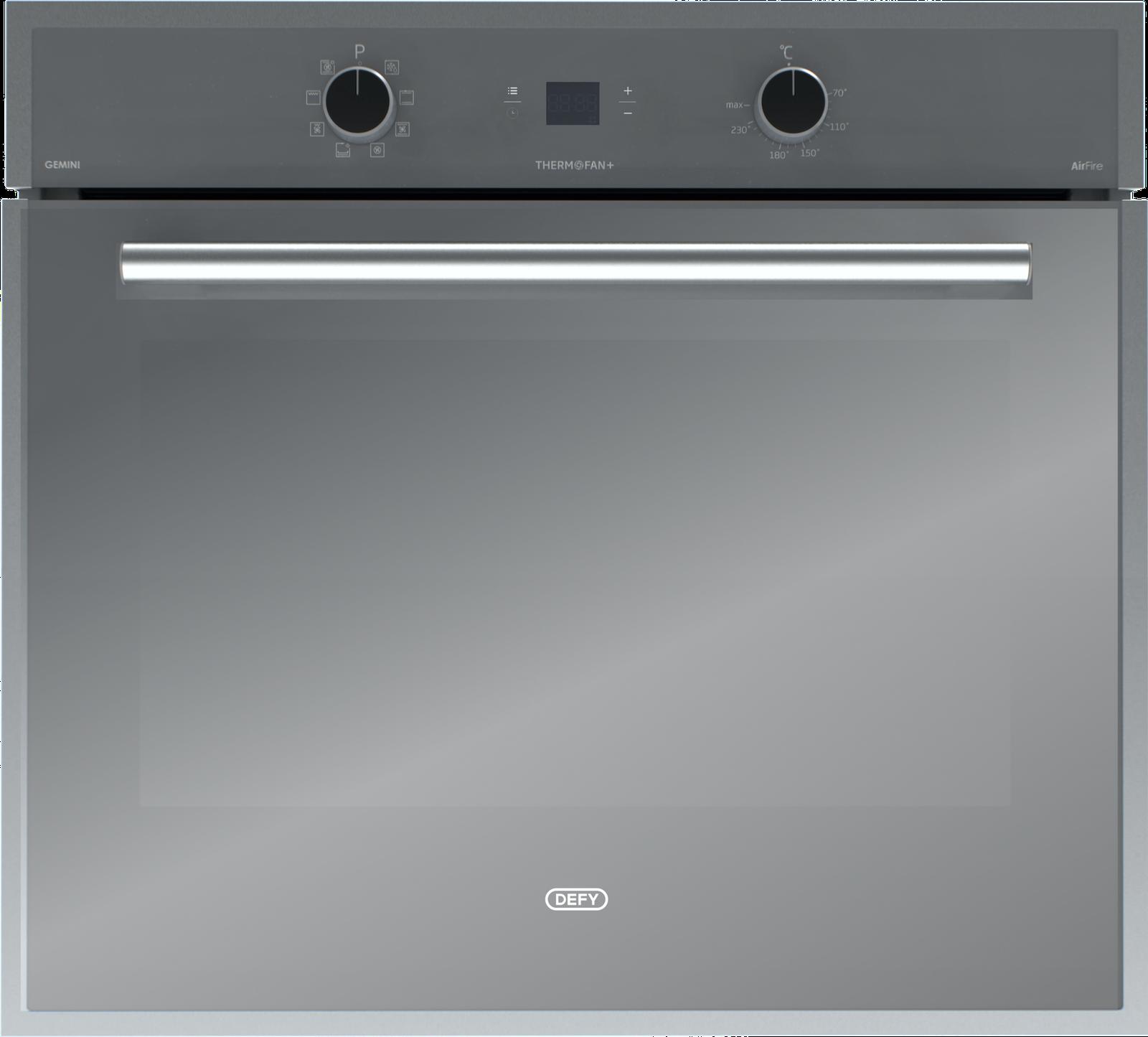 Defy DBO775 70cm Gemini Eye-Level Thermofan+ Oven AirFire Tech - Mirror