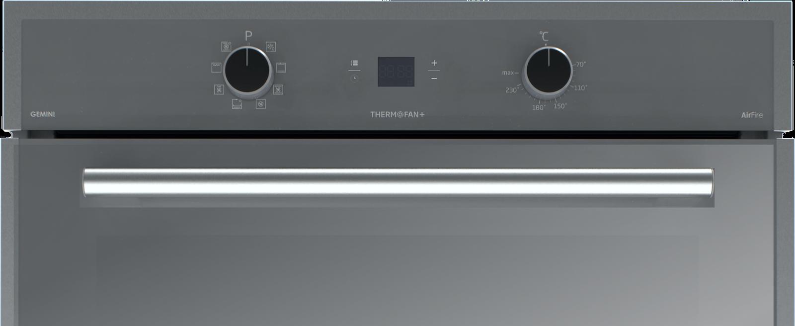 Defy DBO775 70cm Gemini Eye-Level Thermofan+ Oven AirFire Tech - Mirror