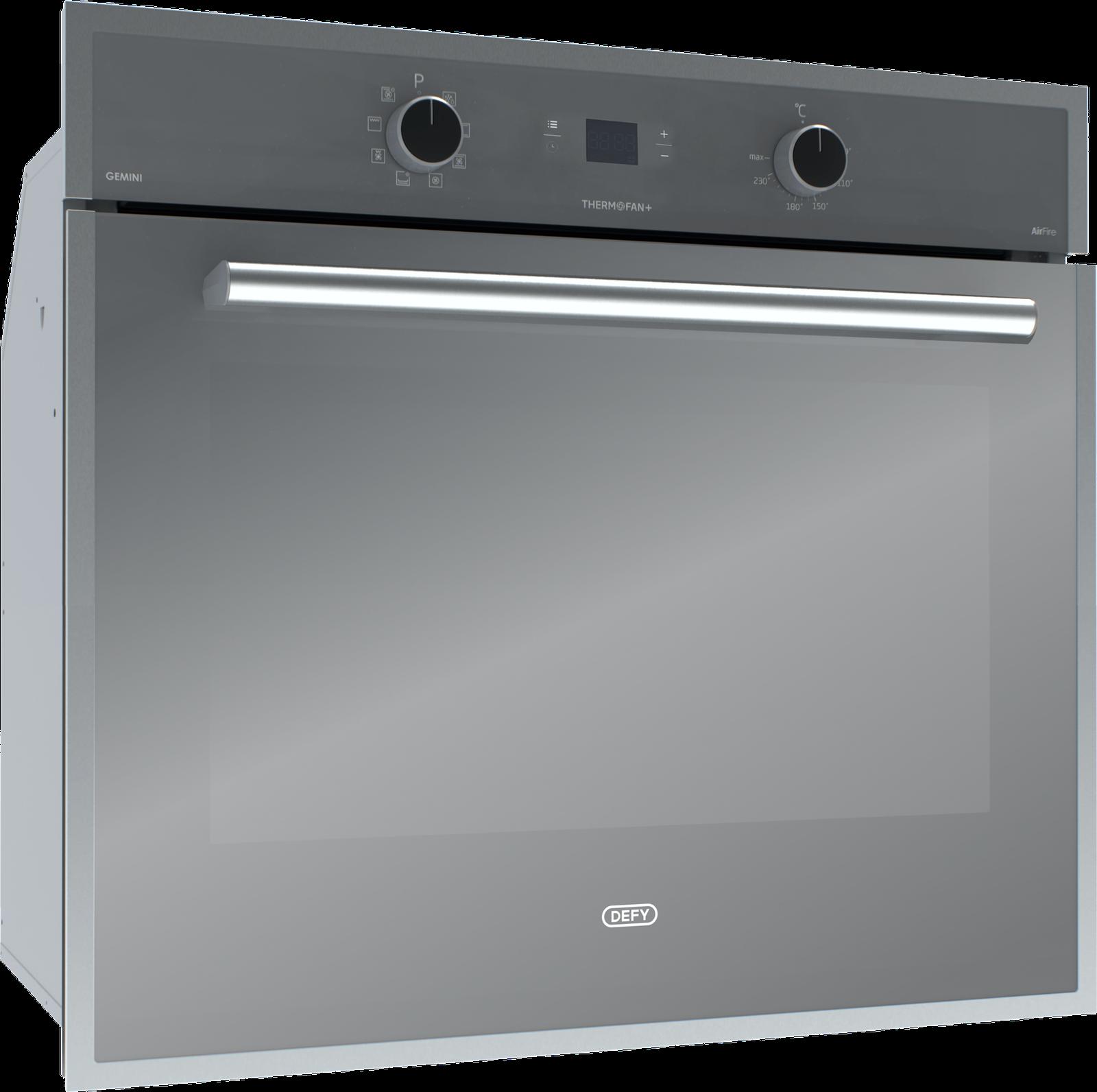Defy DBO775 70cm Gemini Eye-Level Thermofan+ Oven AirFire Tech - Mirror