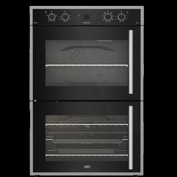 Defy DBO767 Gemini Thermofan+ Double Oven with Airfire Technology Black