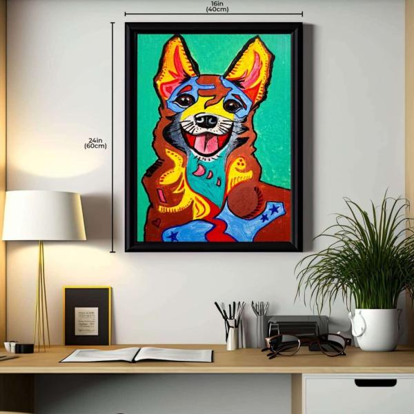 Colourful Dog Art Print - Home Decor