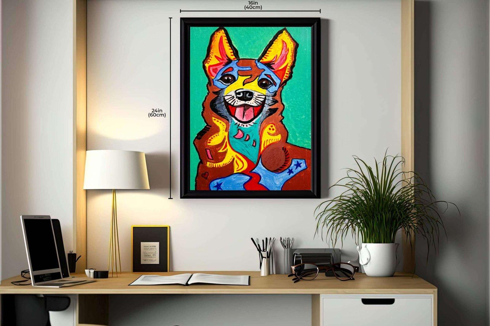 Colourful Dog Art Print - Home Decor
