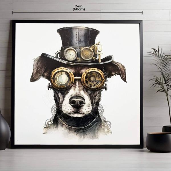 Steampunk Dog Art - Mechanical Vision