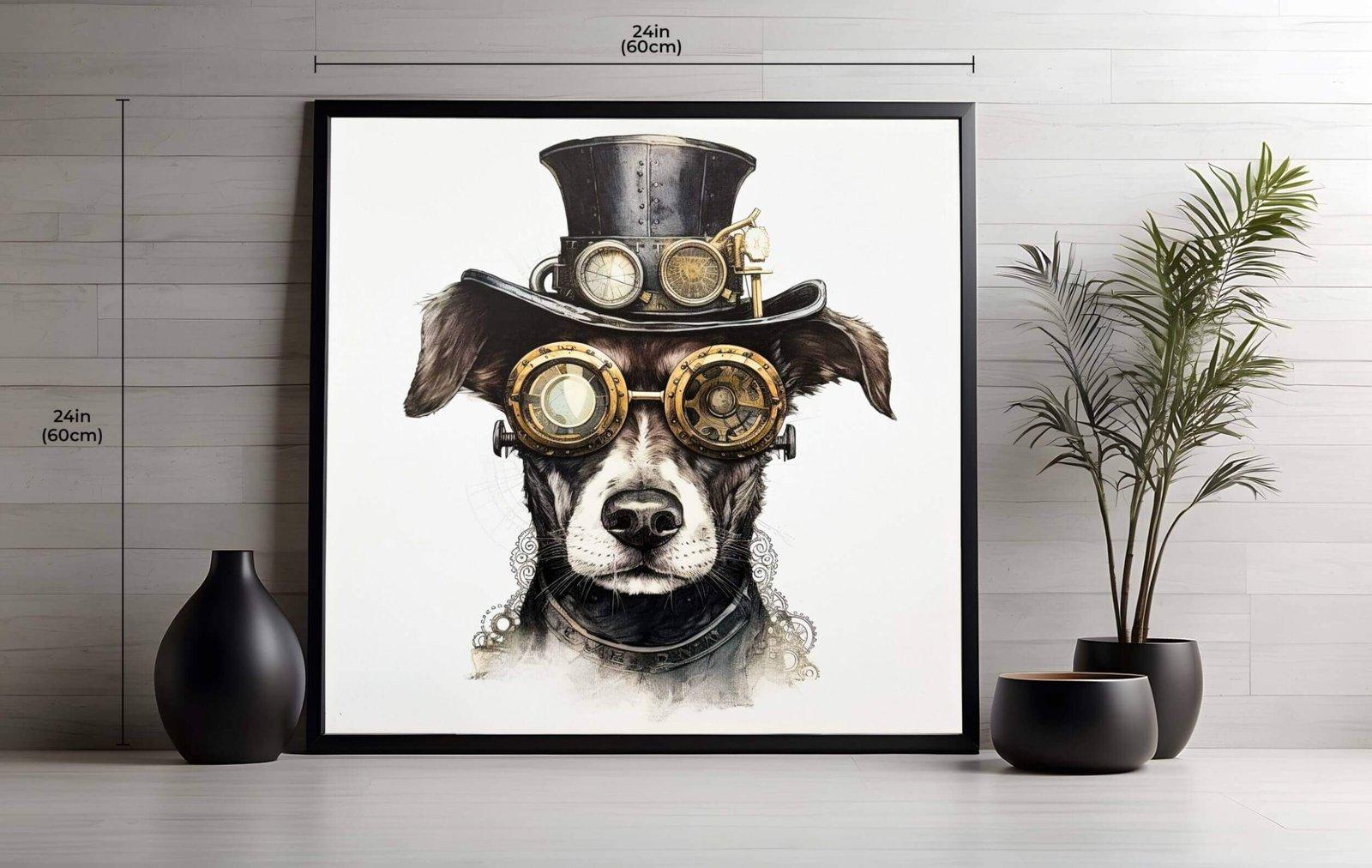 Steampunk Dog Art - Mechanical Vision