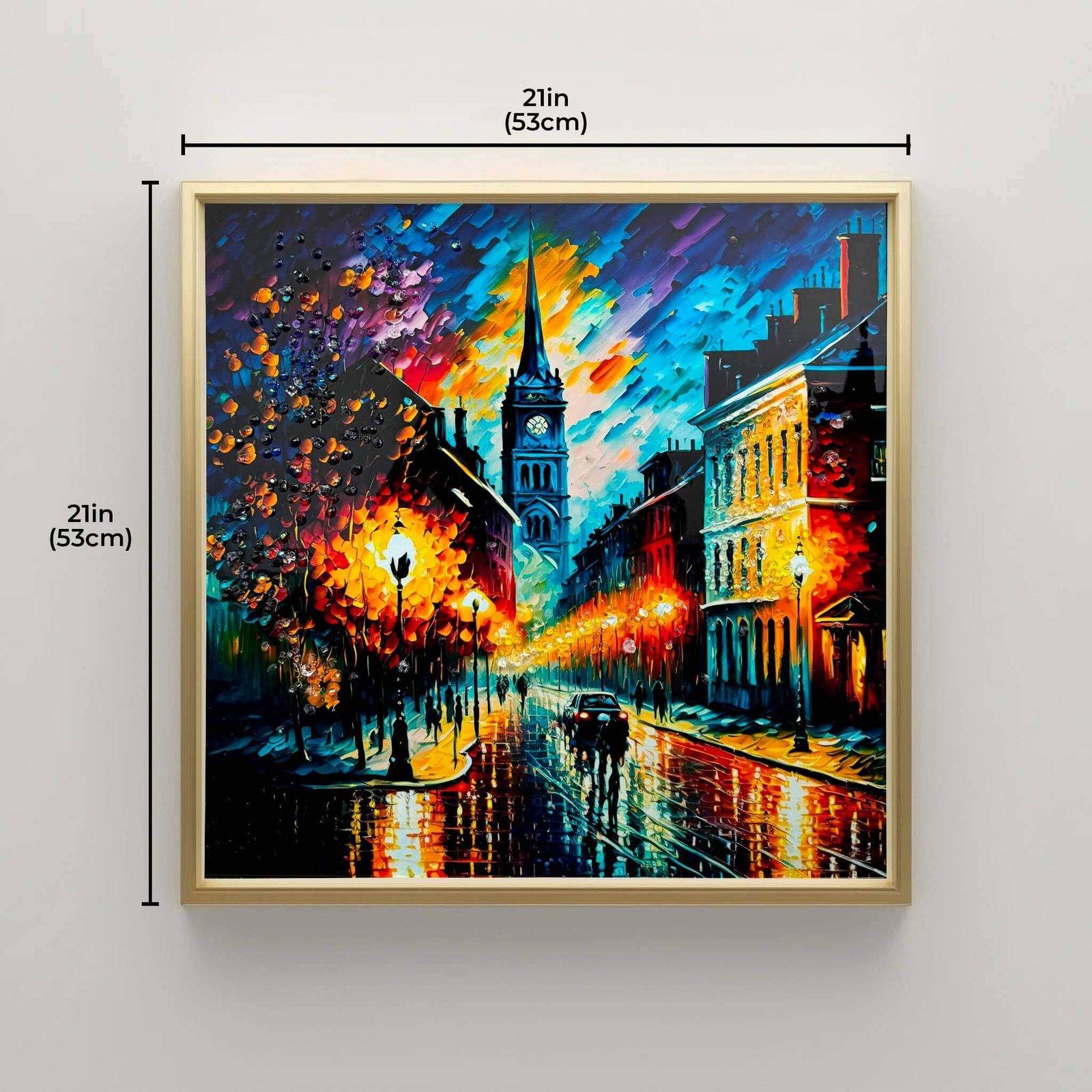 Colourful Cityscape Art Print for living room, bedroom Home Decor