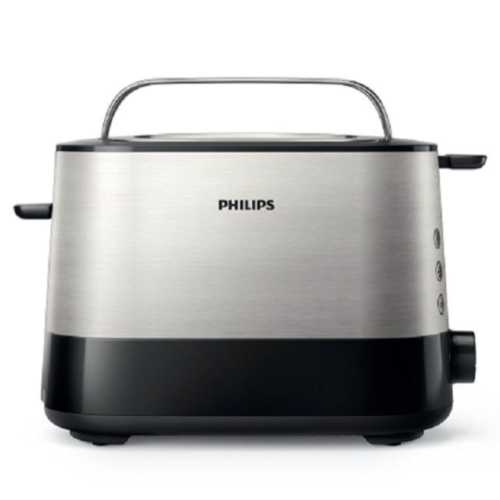 Philips Toaster - Viva Collection Toaster 2 Slice - Silver & Black Toasters