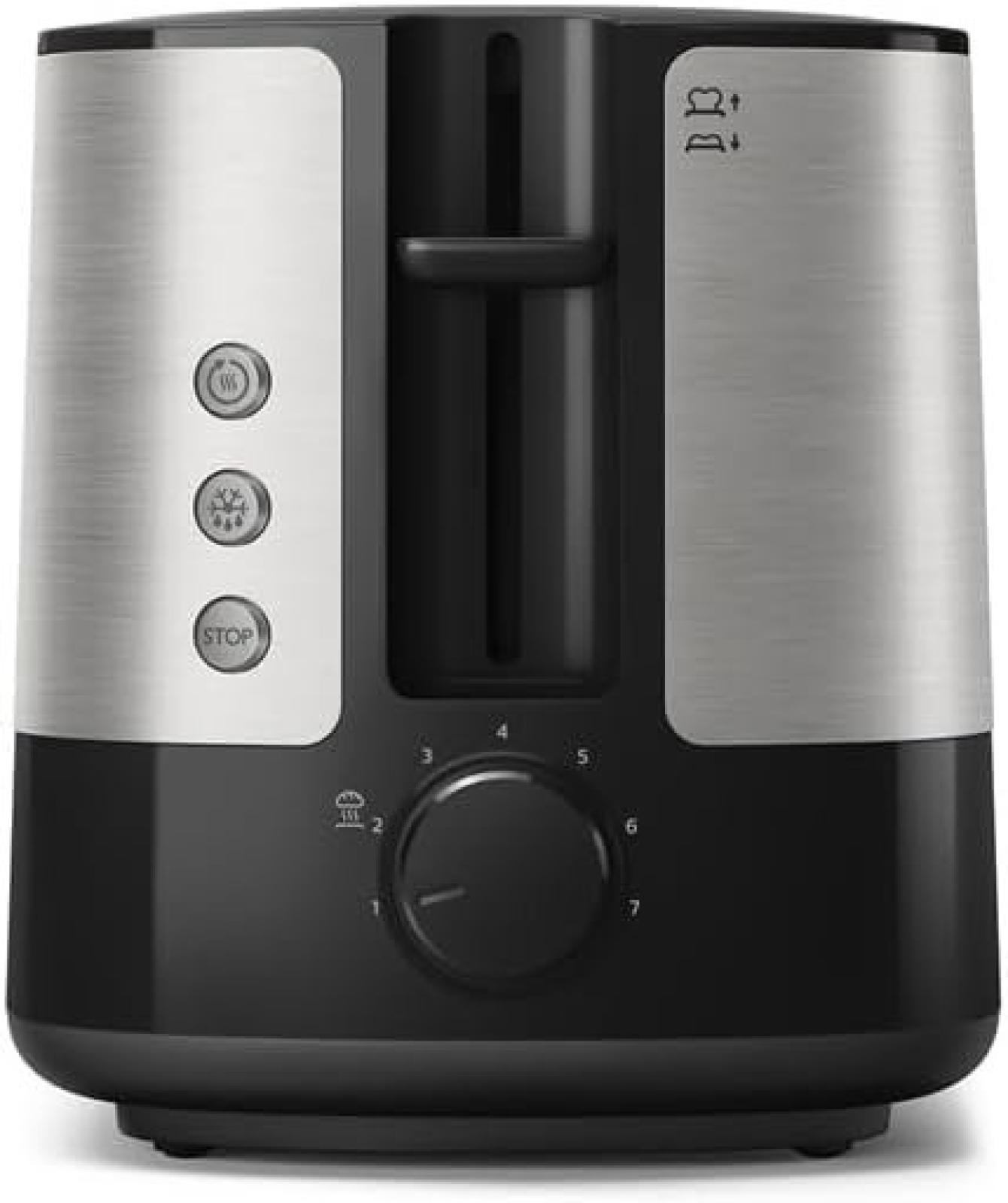 Philips Toaster - Viva Collection Toaster 2 Slice - Silver & Black Toasters