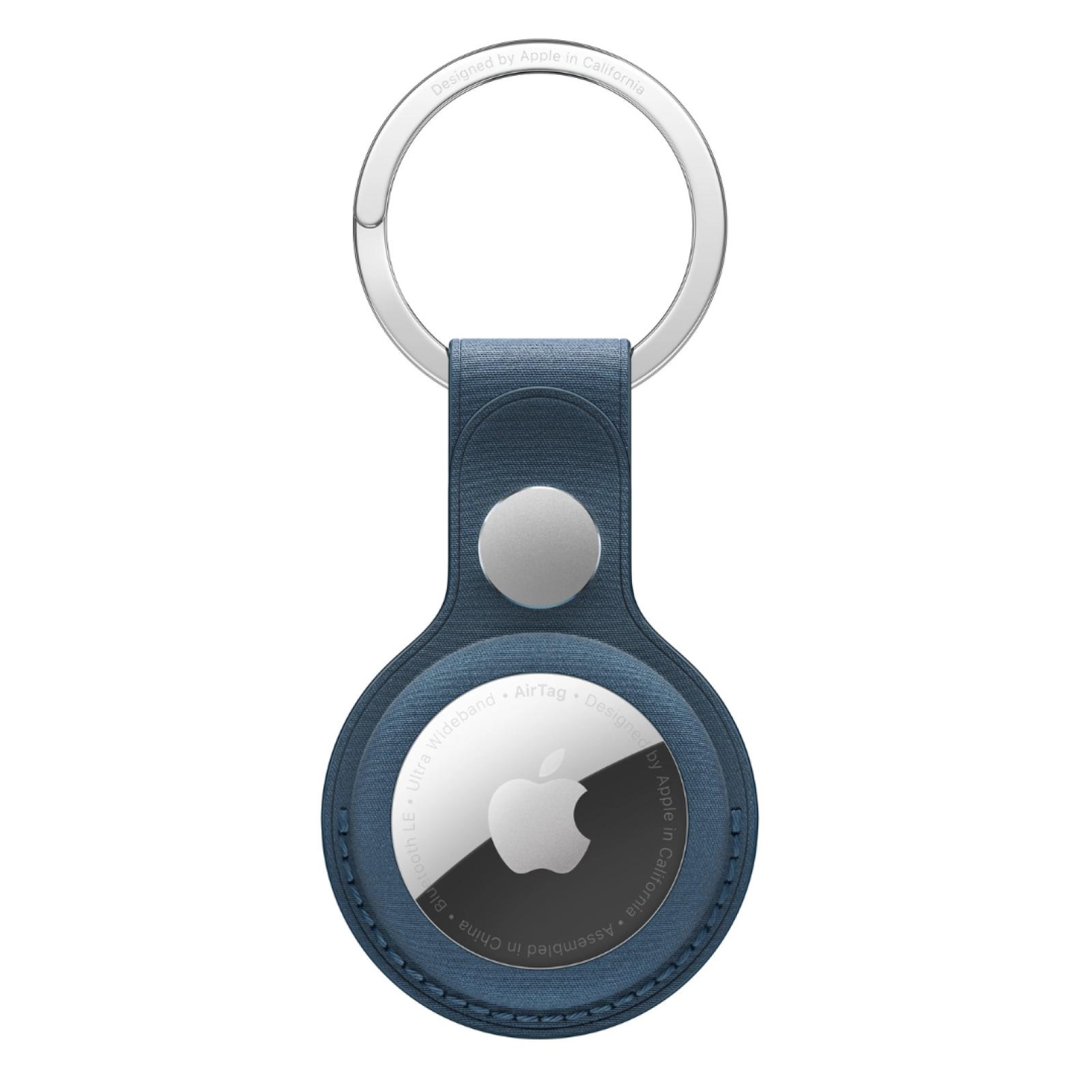 AirTag FineWoven Key Ring - Pacific Blue
