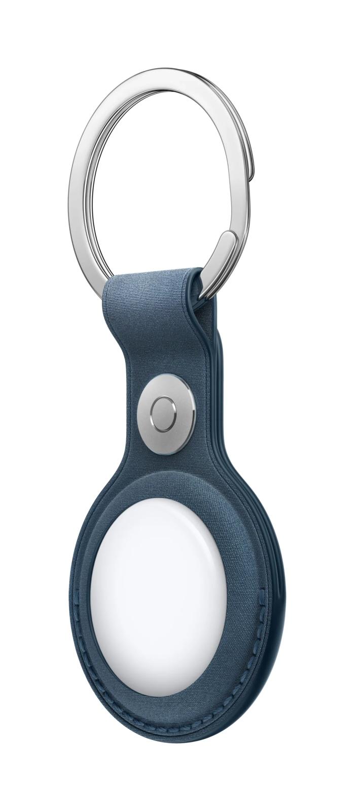AirTag FineWoven Key Ring - Pacific Blue