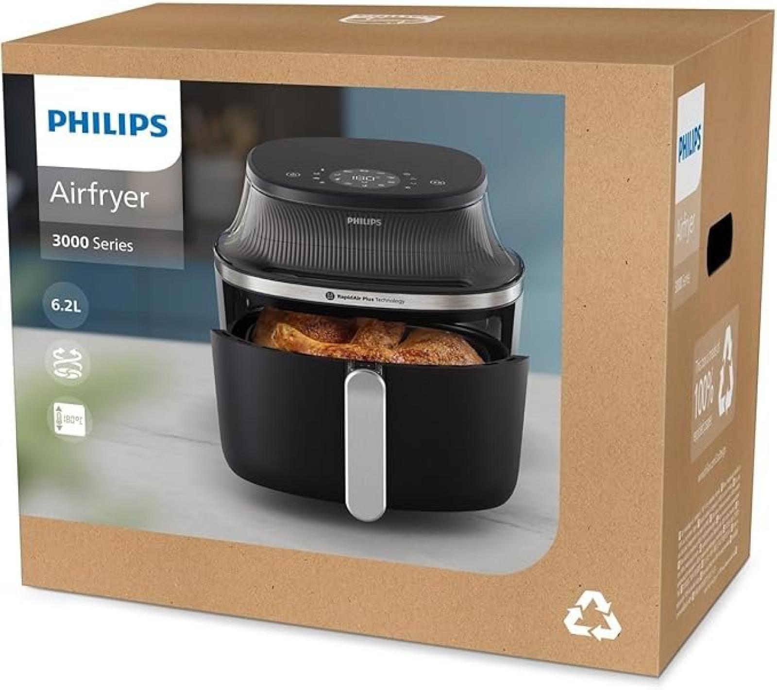 Philips Airfryer 3000 Series - 6.2L, Cooking Window, RapidAir Technology