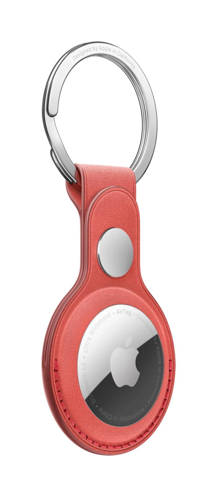 AirTag FineWoven Key Ring - Coral